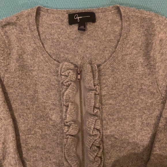 Aqua Cashmere zip up cardigan - Picture 3 of 6